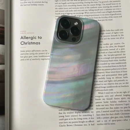 Dreamy & Stylish Iridescent Pearl Texture Abstract Chic Phone Case for iPhone 17 16 15 14 11 12 13 Pro Max Plus Air Back Cover