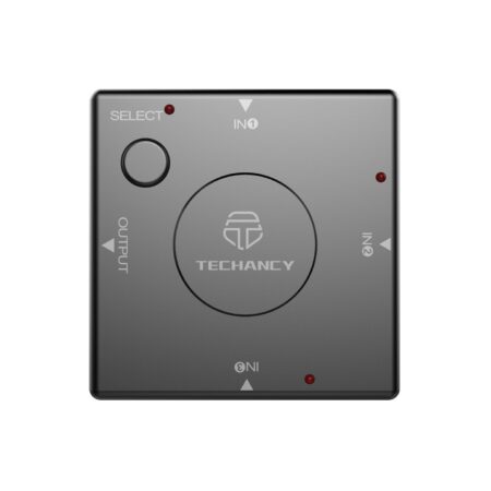 Techancy HDTV Hub 3 portas, TL7326, comutação com um toque 1080P, preto
