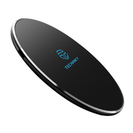 Carregador sem fios Techancy 10 W para telemóveis, TF2770, compatível com telemóveis Android e Apple, preto